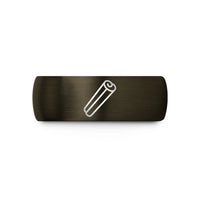 personalized presents for him – gunmetal & rose gold tungsten cinnamon stick wedding band