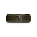 father's day present ideas – gunmetal & rose gold tungsten cinnamon stick wedding band