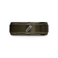 father's day present ideas – gunmetal & rose gold tungsten cinnamon stick wedding band