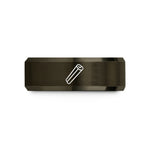 personalized presents for him – gunmetal & rose gold tungsten cinnamon stick wedding band