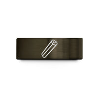 father's day present ideas – gunmetal & rose gold tungsten cinnamon stick wedding band