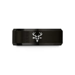 best presents for him – black tungsten elk skull wedding band