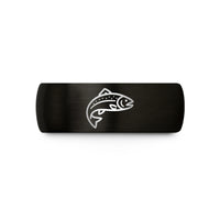 tungsten ring for men – black tungsten trout wedding band