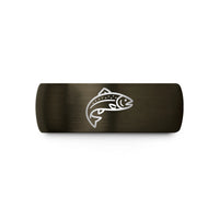presents men will like – gunmetal & black tungsten trout wedding band
