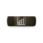 best presents for fathers – gunmetal & black tungsten bar chart wedding band