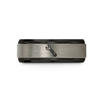 unique presents for dad – black & silver tungsten box wrench wedding band