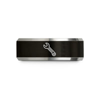 fishing presents for dad – black & grey tungsten box wrench wedding band