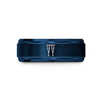 unique dad birthday presents – blue tungsten crutches wedding band