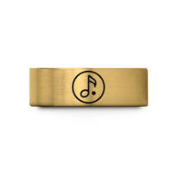 fishing presents for dad – gold tungsten eighth note wedding band