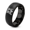 Sawhorses – Tungsten Wedding Band, 8 mm, Black Comfort-Fit Unisex