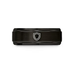 father daughter present ideas – black tungsten shield crest wedding band