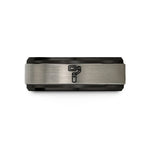 best presents for dad – black & grey tungsten gimbal stabilizer wedding band