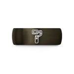 personalized rings for dad – gunmetal & black tungsten gimbal stabilizer wedding band