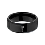 special keepsakes for dad – black tungsten turner spatula wedding band