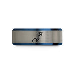 unique presents for dads – black & blue & gray tungsten waypoints arrowhead wedding band