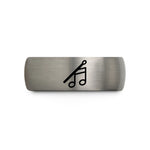 father's day present ideas – silver tungsten drumstick note wedding band