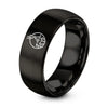Chiron – Tungsten Wedding Band, 8 mm, Black Comfort-Fit Unisex