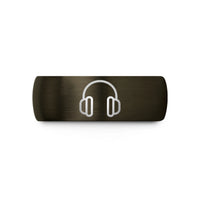 cool dad present ideas – gunmetal & black tungsten hearing protection wedding band