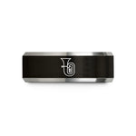 father's day present ideas – black & gray tungsten tuba wedding band