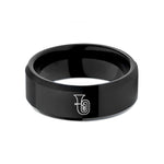 personalized presents for dad – black tungsten tuba wedding band