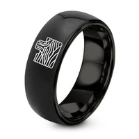 Dad Gifts from Wife – black tungsten mesa butte contours ring
