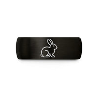 special presents for dad – black & rose gold tungsten mini rex wedding band