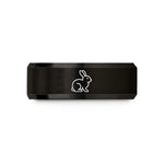 present ideas for husband – black tungsten mini rex wedding band