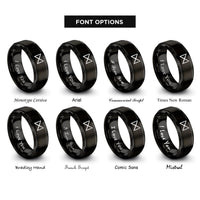 font options for inside engraving on black dagaz rings