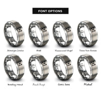 font options for inside engraving on silver dagaz rings