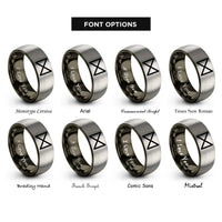 font options for inside engraving on gunmetal & gray dagaz rings