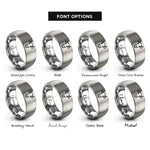 font options for inside engraving on gray dairy cow rings