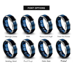 font options for inside engraving on blue & gray danger buoy rings