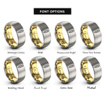 font options for inside engraving on gold & silver dango skewer rings