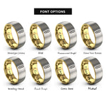 font options for inside engraving on gold & grey dango skewer rings
