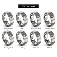 font options for inside engraving on gray dango skewer rings