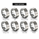 font options for inside engraving on gray dango skewer rings