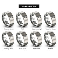 font options for inside engraving on gray dango skewer rings