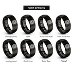 font options for inside engraving on black danish pastry rings