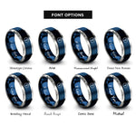font options for inside engraving on blue & gray dart flight rings