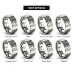 font options for inside engraving on gray dart flight rings