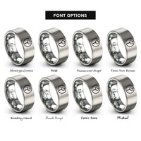 font options for inside engraving on gray dart flight rings