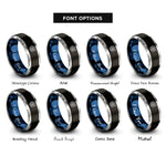 font options for inside engraving on black & blue & grey dartboard dart rings
