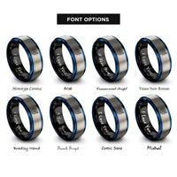 font options for inside engraving on black & blue & silver dartboard dart rings