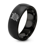 Daughter Gift from Mom – black tungsten disco ball sparkles ring