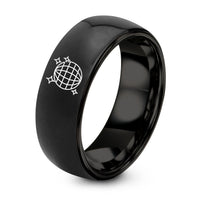 Daughter Gift from Mom – black tungsten disco ball sparkles ring
