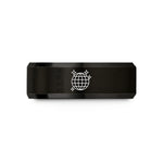 special present for her – black tungsten disco ball sparkles wedding band