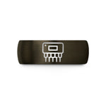 custom engraved rings present – gunmetal & blue tungsten microcontroller dip wedding band