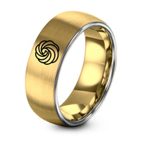 Daughter Gifts for Christmas – gold & silver tungsten icing rosette ring