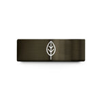 presents for young daughters – gunmetal & rose gold tungsten sage leaf wedding band
