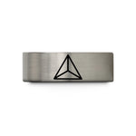 unique presents for daughters – black & blue & gray tungsten tetrahedron wedding band